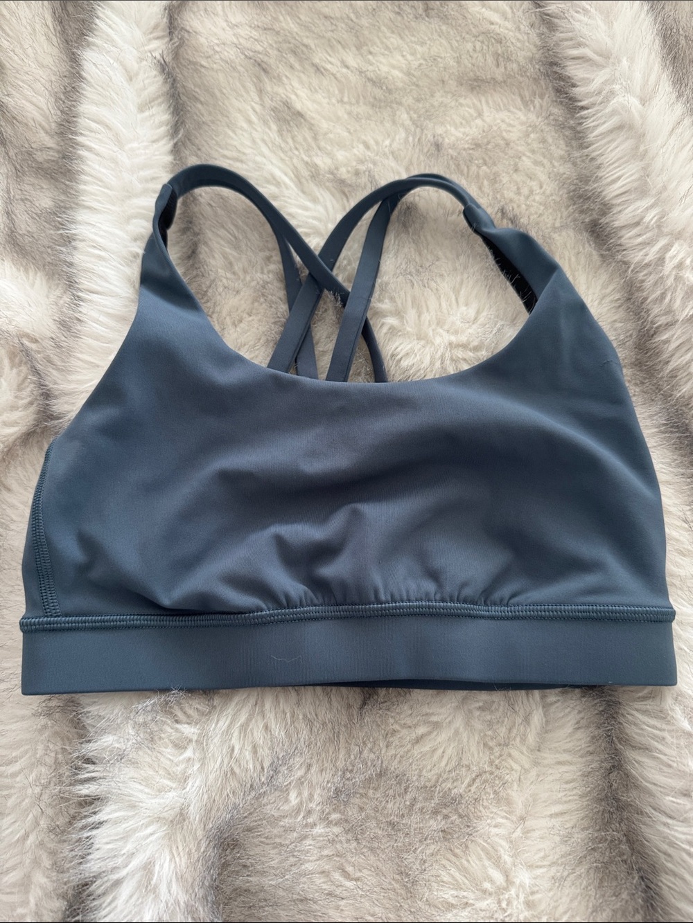 lululemon athletica Strappy Crossback Sports Bra - Slate Blue